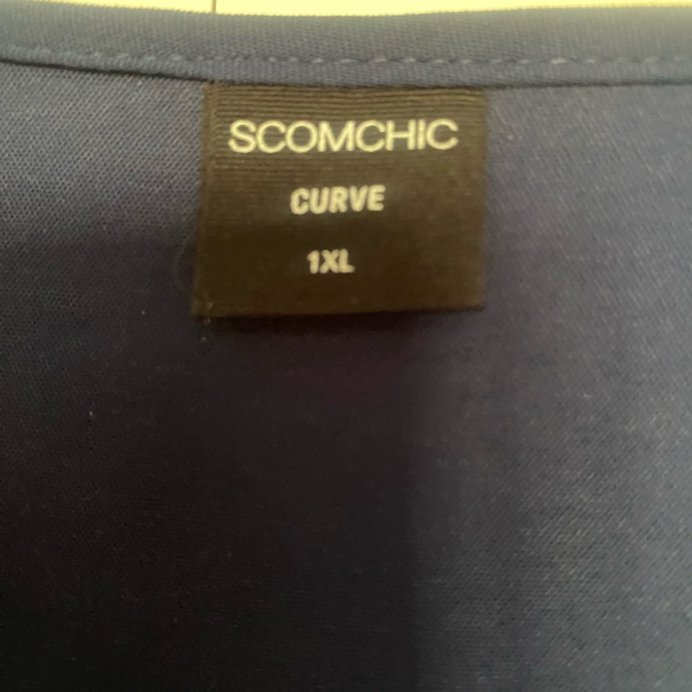 New SCOMCHIC Plus Size Navy Dress  - Size XL - Brand New Without Tags - Picture 5 of 6